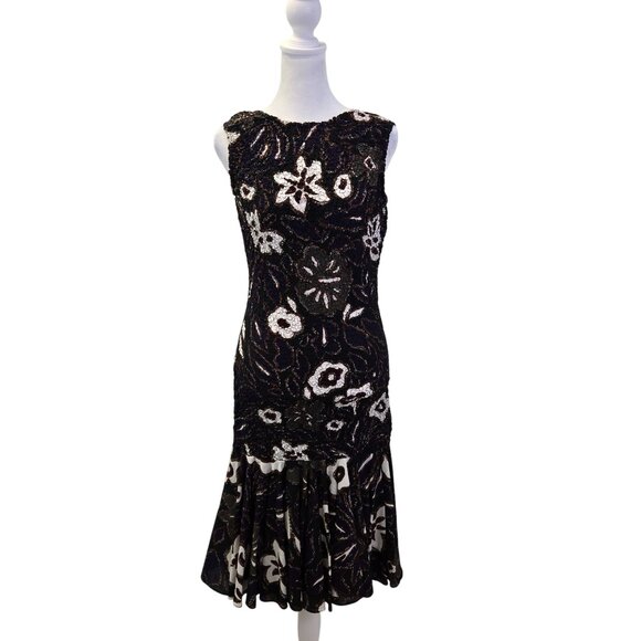 Cathy Hardwick Dresses & Skirts - NWT Vintage Cathy Hardwick Floral Smocked Ruffle Hem Dress Size 6